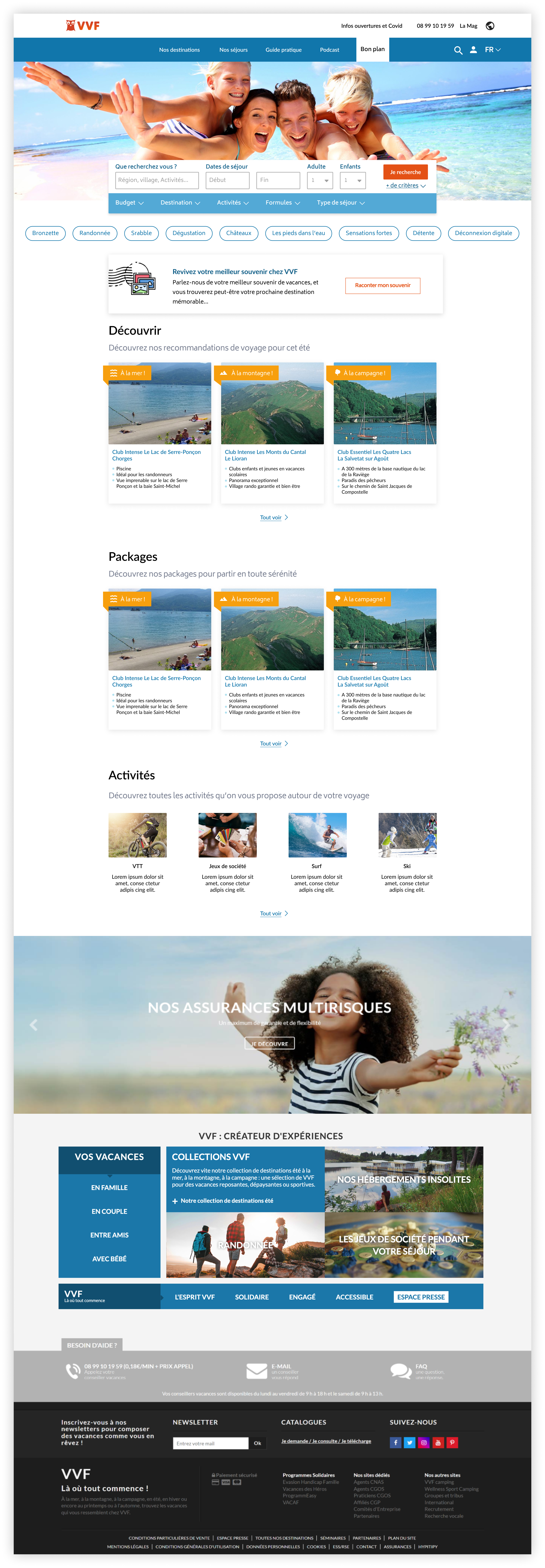 visuel de la refonte du site VVF pour une expérience sur le souvenir.